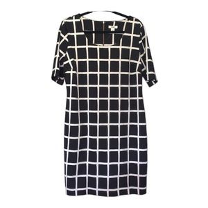 Cato Block Pattern Black & White Women's Dress Size Large
